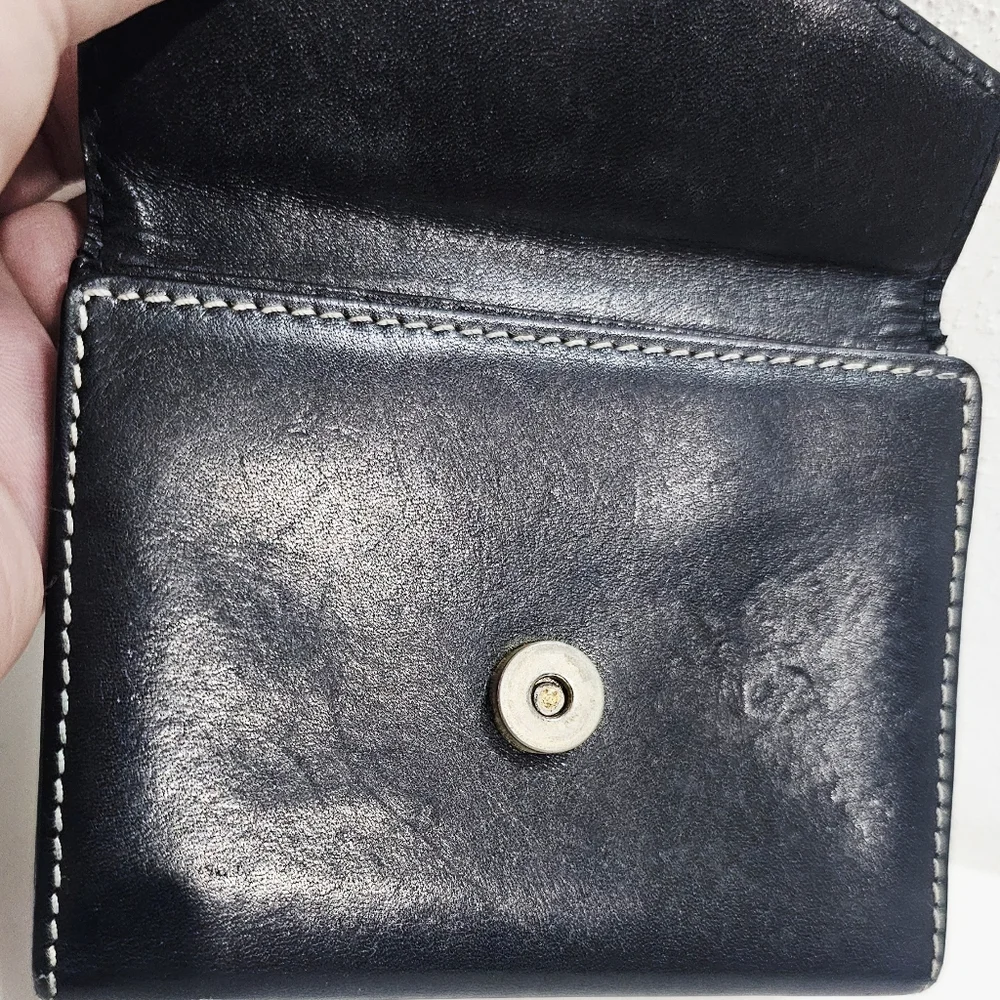 Christian Dior Leather Card Case Black Card Holder